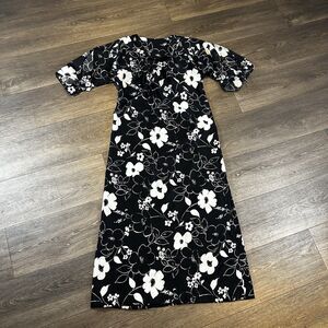 Vintage MuMu Dress Black And White Floral Women’s One Size